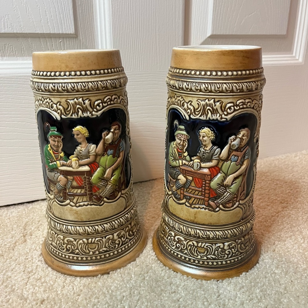 Vintage Ceramarte Beer Stein made in Brazil mugs